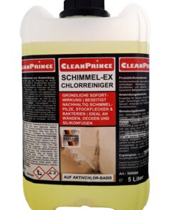 5 Liter Kanister CleanPrince Schimmel-Ex Chlorreiniger | Chlorhaltig, Stockflecken aufhellend und beseitigend, Schimmel