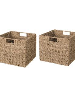 Kallax Regalbox & Korb Set Seegras 30x30x25CM Aufbewahrungskorb & Regal Flechtkorb