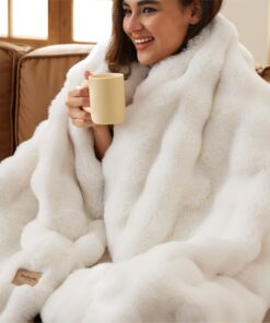 BEDSURE Bubble Decke - Flauschig, Dicke und Warme Sofadecke Für den Winter, Kuscheldecke, Wolldecke Überwurf für Zimmer