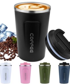Disoza Thermobecher 380 ml Kaffee to go Schwarz