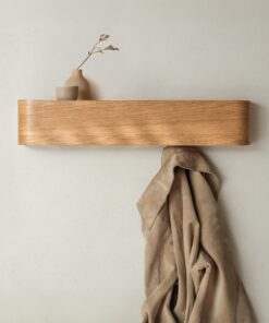 Kazai Wandgarderobe 'Toke' | Moderne Design mit verdeckten Wandhaken | Massiv Echtholz-Furnier Eiche FSC-zertifiziert