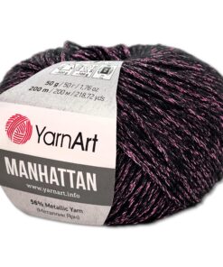 Frida's Wollhaus YarnArt Viskose-Garn Rosa Schwarz Effektgarn 16 Farben 50g