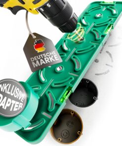 Bohrschablone für Steckdose + Steckdosen-Bohrschablone inkl. Adapter + Elektriker Bohrschablone