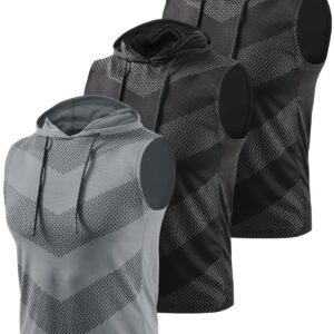 Vislivin 3 Pack Workout Tank Top für Herren - Komfortable Muscle-Shirts - Fitness- und Bodybuilding-Unterwäsche - massi