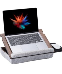 Vigo Wood Laptopkissen - Laptray mit Kissen, Verstellbarer Ständer für Sofa und Bett, Laptop Tisch mit Tragefunktion (Wa