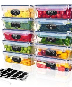 10er Set 1L Frischhaltedosen mit Luftdichten Deckeln, BPA-frei, stapelbar für Küche und Meal Prepboxing