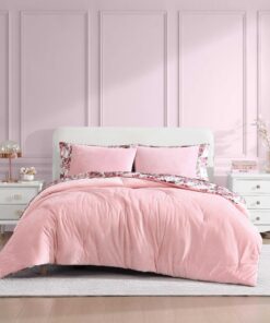 Betsey Johnson Full/Queen Duvet Cover Set Oeko-Tex Certified | Betsey Johnson Velvet Bedding Matching Shams Floral Home
