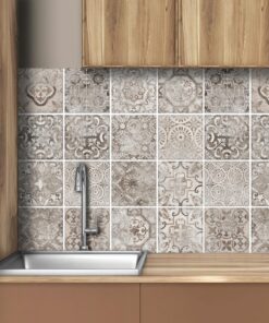 AREDE Fliesenaufkleber Deco für Bad & Küche | AREDE Backstein-Aufkleber zum Esszimmer Fliesen Deko | AREDE Fliesenfolie