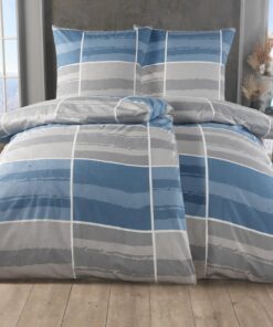 MALIKA 4-teilige kuschelige Baumwolle Bettwäsche, flauschig warm für Winter, Größe: 2x 135x200 + 2x 80x80, Savage Design
