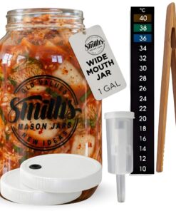 Smiths Mason Jars Gärglas mit Fermentdeckel – Ideal für Kombucha-Fermentation und hausgemachte Kimchi