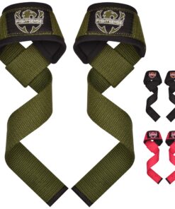 FIGHTSENSE Krafttraining Zughilfen für Männer & Frauen - Neopren gepolsterte Webbed Baumwolle Gym Handgelenk Riemen (Fit