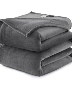 WAVVE Flauschig Sofadecke - Weich Grau 220x240 cm Wohndecke Couchdecke