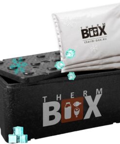 THERM BOX Profi Styroporbox 20L Kühlungsfähig für Speisen auf Reisen und Routinen 3 Kühlakkus eingeschlossen 45,7x25,8x1