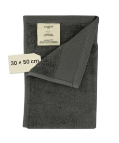 Jean & Len Gästehandtuch 30 x 50 cm – 100% Bio‑Baumwolle, GOTS & Oeko‑TEX zertifiziert