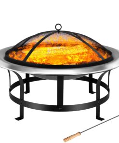 GARDEBRUK® Feuersschale 75cm Edelstahl mit Funkenschutz Garten Terrasse