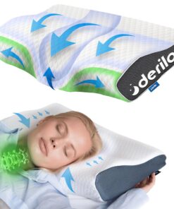 Derila Memory Foam Nackenkissen - Seitenschläferkissen für Seiten, Rücken & Bauchschläfer (Standard)