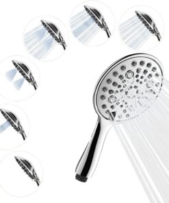 SparkPod Hochdruck Handbrause - Starker Strahl - Luxus Design - Duschkopf Regendusche mit Stoppfunktion - Duschköpfe - D