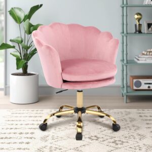 Bürostuhl WOLMICS Ergonomisch Höhenverstellbar Samt Polsterung für Homeoffice | Schönheitsetui WOLMICS Schminktisch Stu