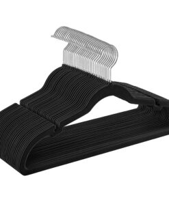 SONGMICS Kleiderbügel Samt, rutschfest, mit Einkerbungen im Schulterbereich, Global Recycled Standard CRF029B03 SONGMI