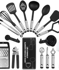 BEWOS 25-teiliges Küchenutensilien-Set aus Nylon, hitzebeständig für professionelle Küchenhelfer und Zubehör | BEWOS 25