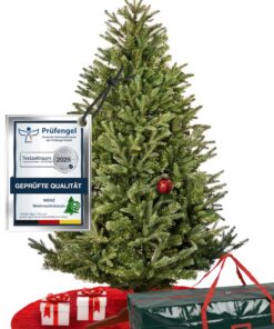 4smile Künstlicher Weihnachtsbaum 180 cm - Dicht & Realistisch mit 850 Spitzen, Ideal für Festliche Dekoration!