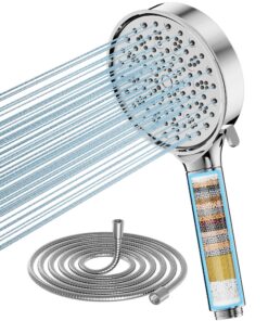 Cobbe Hochdruck Duschkopf mit Filtration | Wassersparend für Hartes Wasser & Chlor | Vielseitig einsetzbar | 6 Strahlart