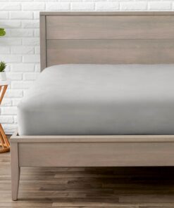 Bare Home Spannbettlaken 200 x 200 cm - Doppelt gebürstete Polyester-Mikrofaser - Oeko-TEX Standard 100 - Hellgrau