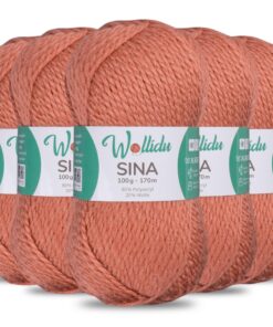 Wollidu Erdrosa Premium Strickwolle 500g OEKO-TEX Zertifiziert - Stricken und Häkeln