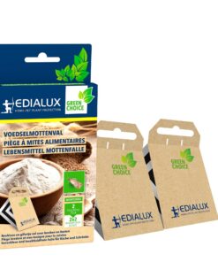 Edialux Lebensmittelmotten-Falle - Pheromon-Lockstoff, geruchlos, insektizidfrei, ideal für Küche und Vorratskammer, 2er