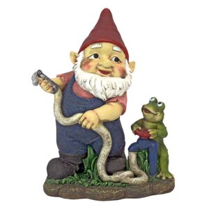 Gartenzwerg-Statue Feuerwehrmann Franz und sein Frosch-Feuerwehr | Rasenzwerg - für Gartenliebhaber - Outdoor-Be achievm