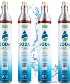 Premium CO2-Zylinder für Quooker Wassersprudler + Kohlendioxid-Zylinder als Reservepack + Gefüllt mit 425g Kohlensäure +