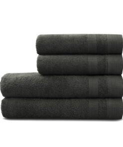 PandaHome Handtuch Set 100% Baumwolle - Schnelltrocknend, Weich und Saugstark - 2 Badetucher + 2 Handtücher - 500 g/m² A
