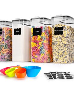 Luftdichte Vorratsdosen 4L Groß Set of 4 BPA-frei Mottensicher Küche Organizer Mehl Spaghetti Müsli