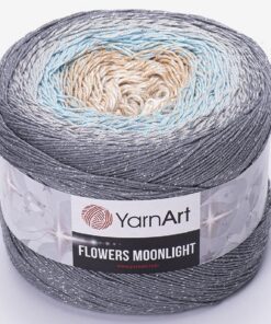 YarnArt Blumen Moonlight Glitter Baumwollgarn Regenbogen-Häkeln metallisches Lurex-Handstrick glänzend 260g 900m Sport-G