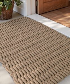 DEXI Naturfaser Schmutzfangmatte, ideal für Haus und Garten, Brown | DEXI Handgefertigte Juteschmutzfangmatte, Perfect