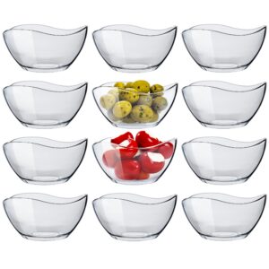 KONZEPT Salatschüssel Glas Klein 12er Set – Stapelbar, Ideal für Müslischalen und Dessertschalen, 310 ml