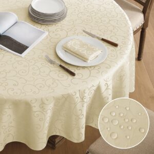 Romanstile abwaschbare Outdoor-Tischdecke 140 cm Beige für Party und GeburtstagOutdoor-Tischdecke Romanstile 140 cm Beig