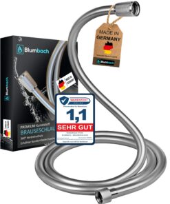 BLUMBACH® Brauseschlauch 1,6m Kunststoff Extrem flexibel + knickfest fürtestCase BLUMBACH® Brauseschlauch 1,6m Kunststof