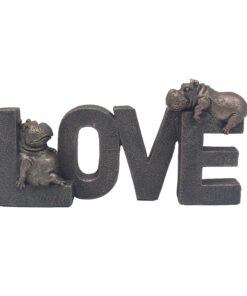 The Leonardo Collection Happy Hippo Love Home Decor Figuren und Ornamente für Zuhause und Büro, dekoratives Zubehör und
