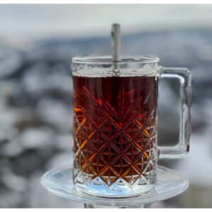 Topkapi 6-tlg Türkisches Tee-Set Umay-Sultan für 2 Personen │ Sen & Ben Serie Glas mit Kristall-Design Wundervoll für Te