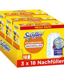 Swiffer Staubmagnet Nachfüllpackung, 54 Tücher, Fängt 3-mal Mehr Staub Und Haare Ein