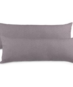 Aqua-textil Classic Line Baumwoll Kissenbezug 40x145 cm Dunkel Grau für Seitenschläfer Kissenhülle Reißverschluss OEKO-T