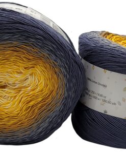 Yarnart Rosegarden Bobbel Wolle 500 Gramm Grau Ocker Weiß (326) für Stricken und Knüpfen