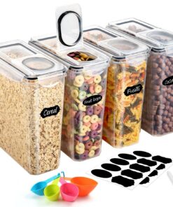 YASHE Vorratsdosen Set 4er |7L Luftdicht BPA-frei mit 16 Etiketten