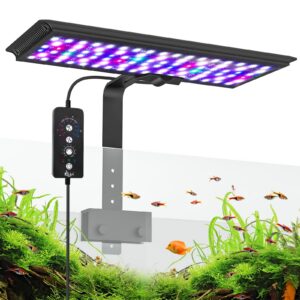 AQQA Aquarium LED Beleuchtung, 24/7 Modus, für Pflanzenerhalt und Gesundheit von Fischen, ideal für 30-45cm Aquarien, mi