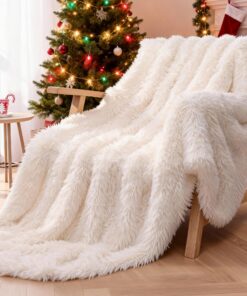 KANKAEU Ultraweich Flauschige Kuscheldecke 160x200 cm - Warm für Sofa, Bett & Wohnzimmer, maschinenwaschbar, perfektes W