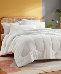 Sonive Ganzjahresdecke 155x220 300 GSM Mikrofaser Decke Weiche Schlafdecke OEKO-TEX WEISS OEKO-TEX MADE IN GREEN