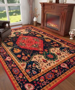 Chakme Dornier-Kollektion rutschfest Boho Schlafzimmer Wohnzimmer Teppich Pflegeleicht Rechteckig 154x244 cm Vintage-Sti