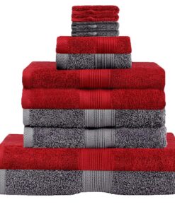 HLKauf NatureMark 12‑teiliges Handtuch-Set – 2 Duschtücher 70×140 cm, 4 Handtücher 50×100 cm, 2 Gästetücher 30×50 cm, 4
