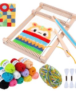 Kuvarix Kinder Webrahmen DIY Holz Set 4-12 Jahre